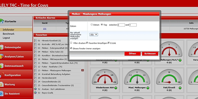 Display Bild von einem Lely Roboter