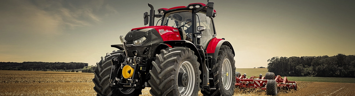 Optum AFS Connect Traktor Bild von einem roten CAse Optum AFS Connect