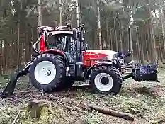 Bild eines STEYR Schleppers im Wald